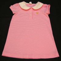 Gap Pink & White Stripe POLO Style Dress Sz 18-24 mo - NEW